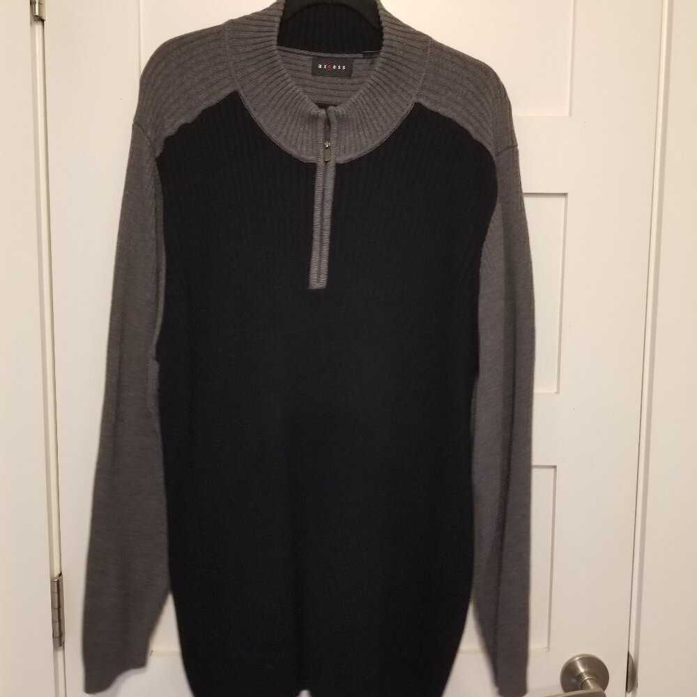 Men's Axcess Long Sleeve Ribbed Mock Neck Sweater - XLT